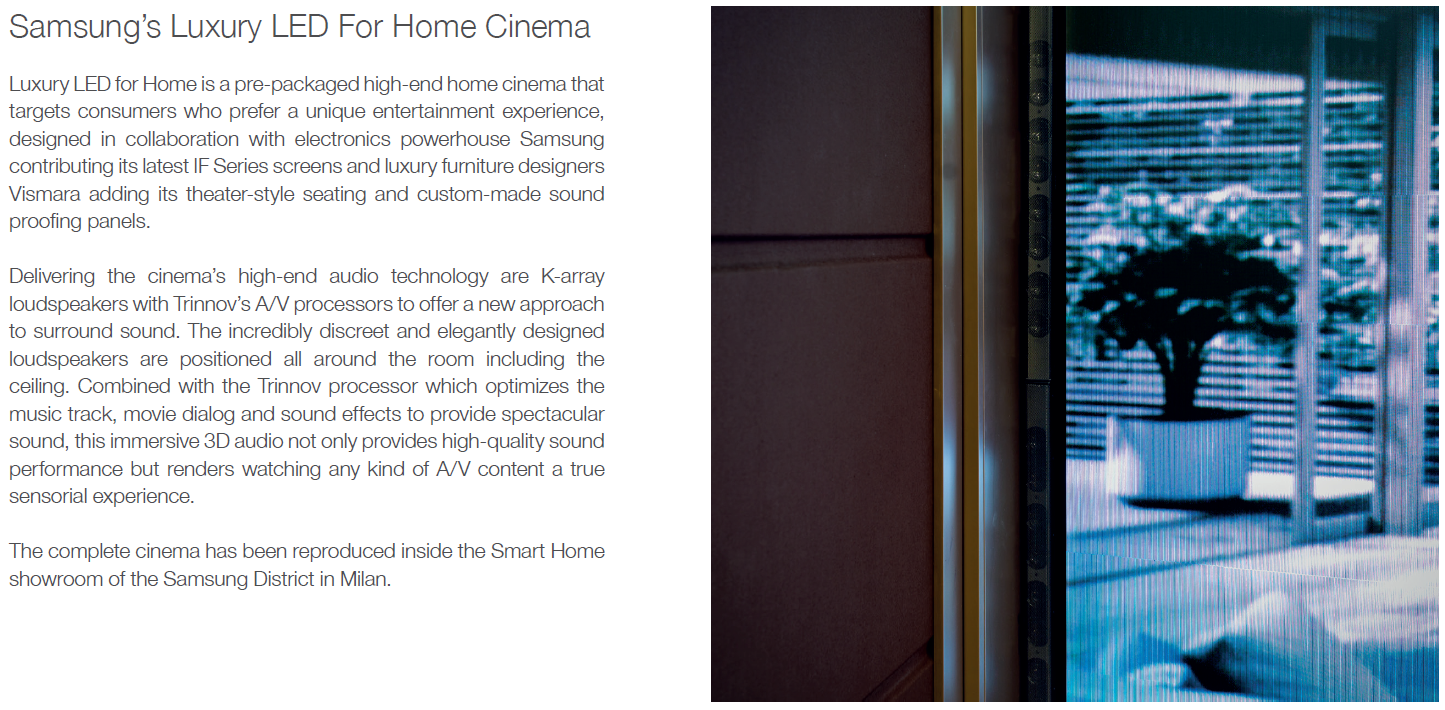 Luxury LED for Home Provides K-array for High-End Home Cinema